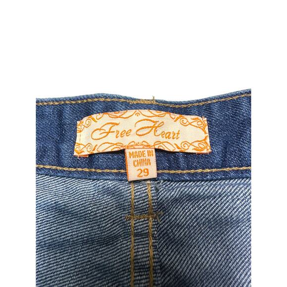 Free Heart Womens Distressed Denim Jeans Size 29 - Picture 2 of 6